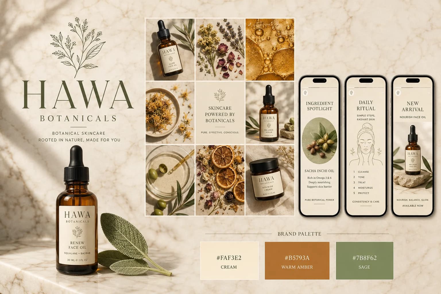 Hawa Botanicals brand system