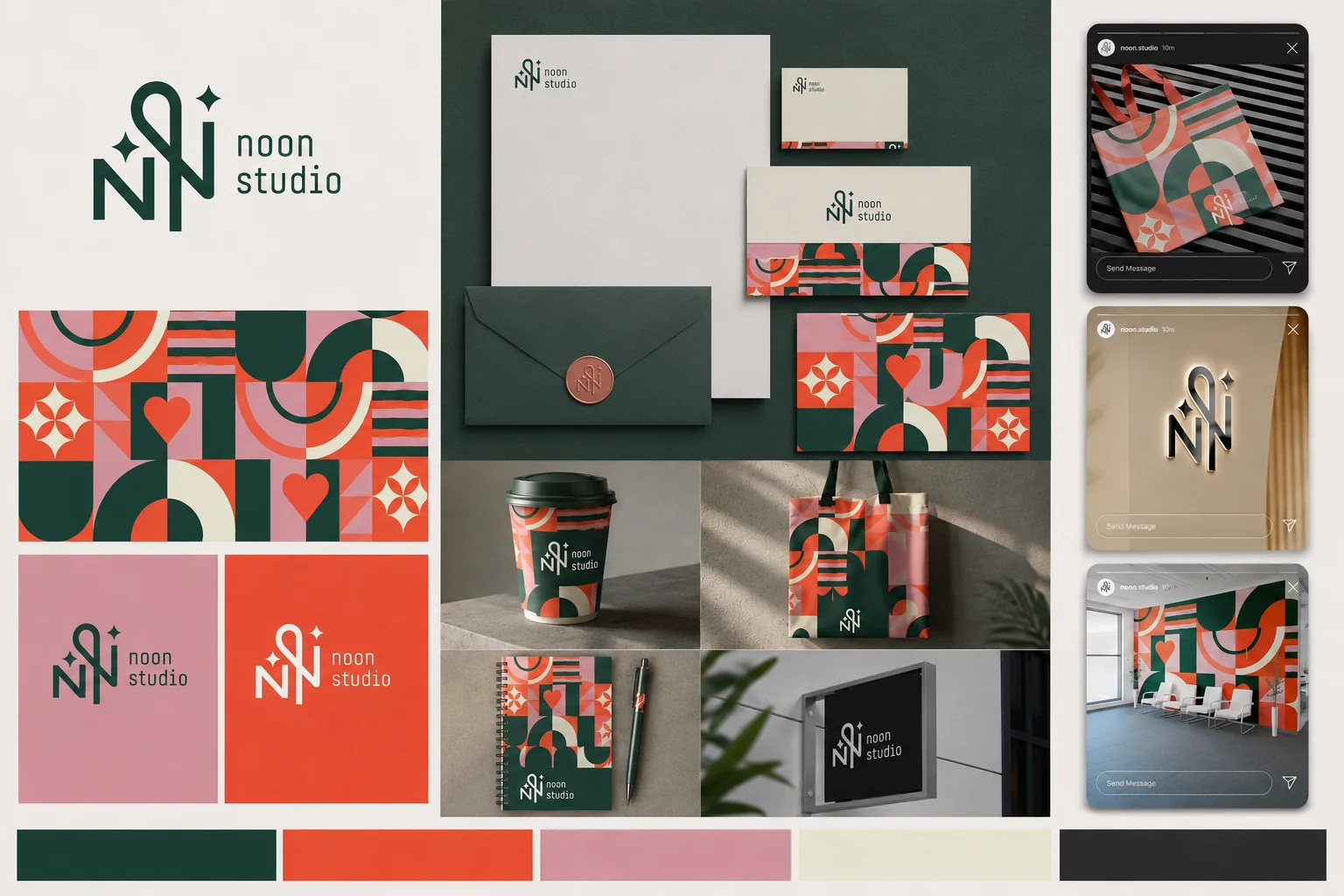 Noon Studio brand system